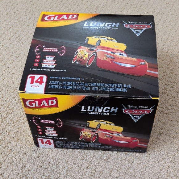 Other - Glad Cars Food Storage Containers with Lids